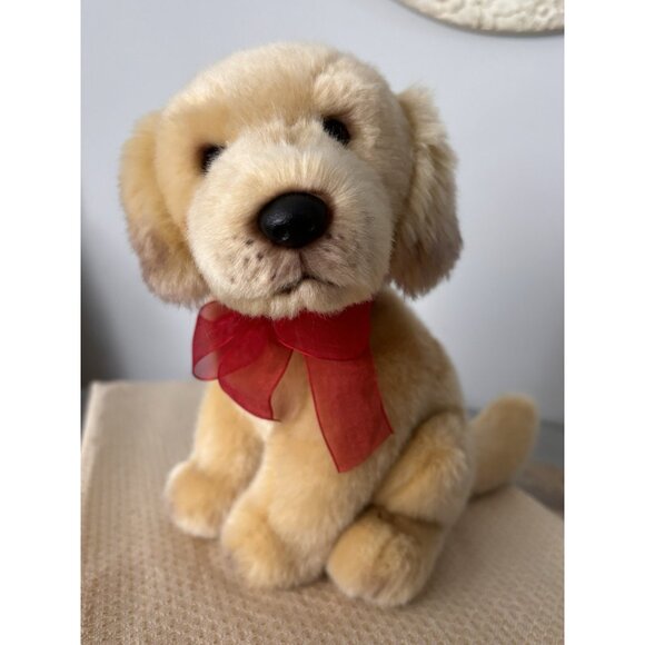 Vintage Russ Christmas Puppy Golden Retriever Doodle Plush Dog - Picture 8 of 10